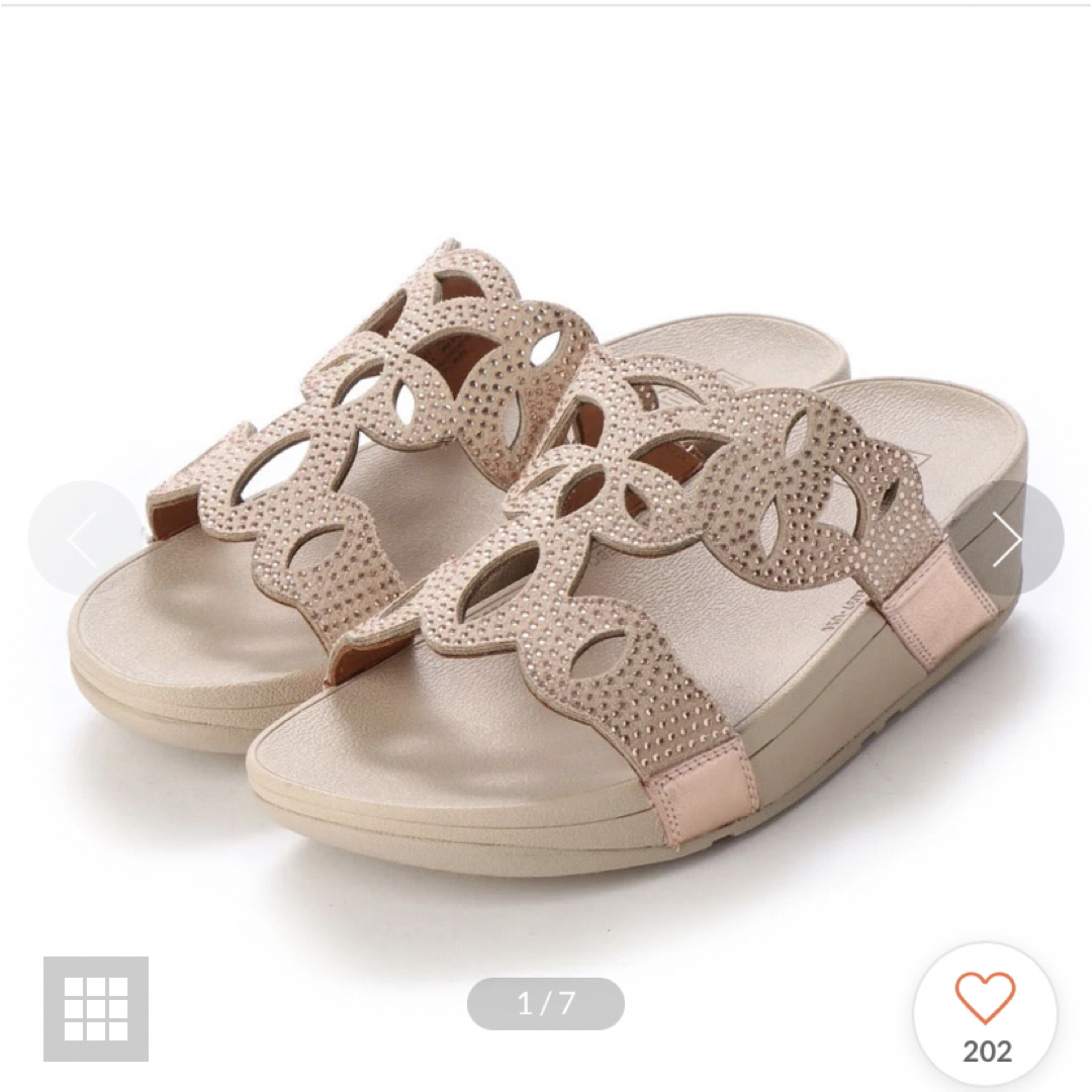 fitflop(フィットフロップ)のfitflop ELORA CRYSTAL SLIDES （Rose Gold） レディースの靴/シューズ(サンダル)の商品写真