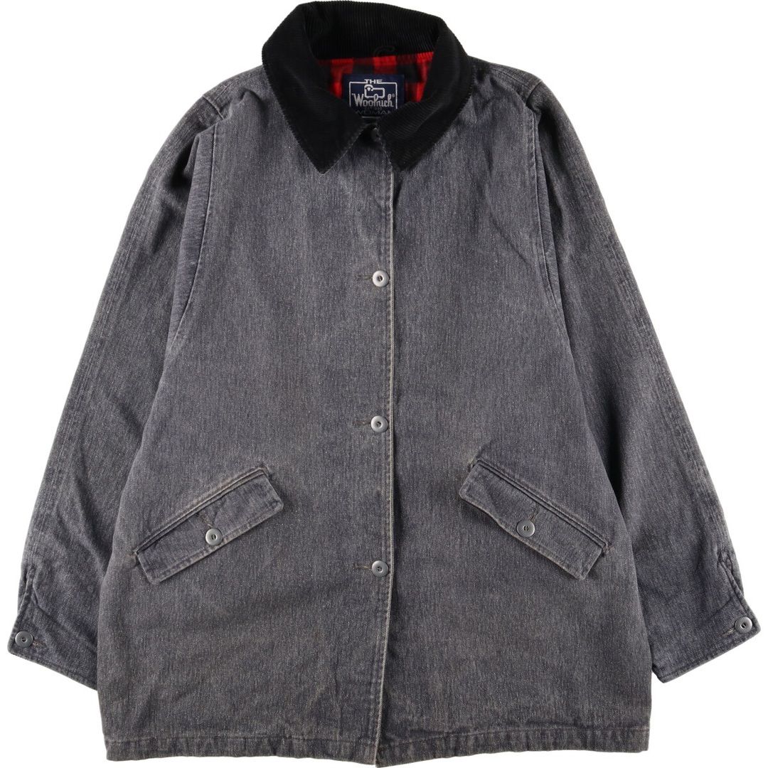 WOOLRICH(ウールリッチ)の古着 80年代 ウールリッチ WOOLRICH THE WOMAN デニムカバーオール USA製 レディースL ヴィンテージ /eaa384106 レディースのジャケット/アウター(Gジャン/デニムジャケット)の商品写真