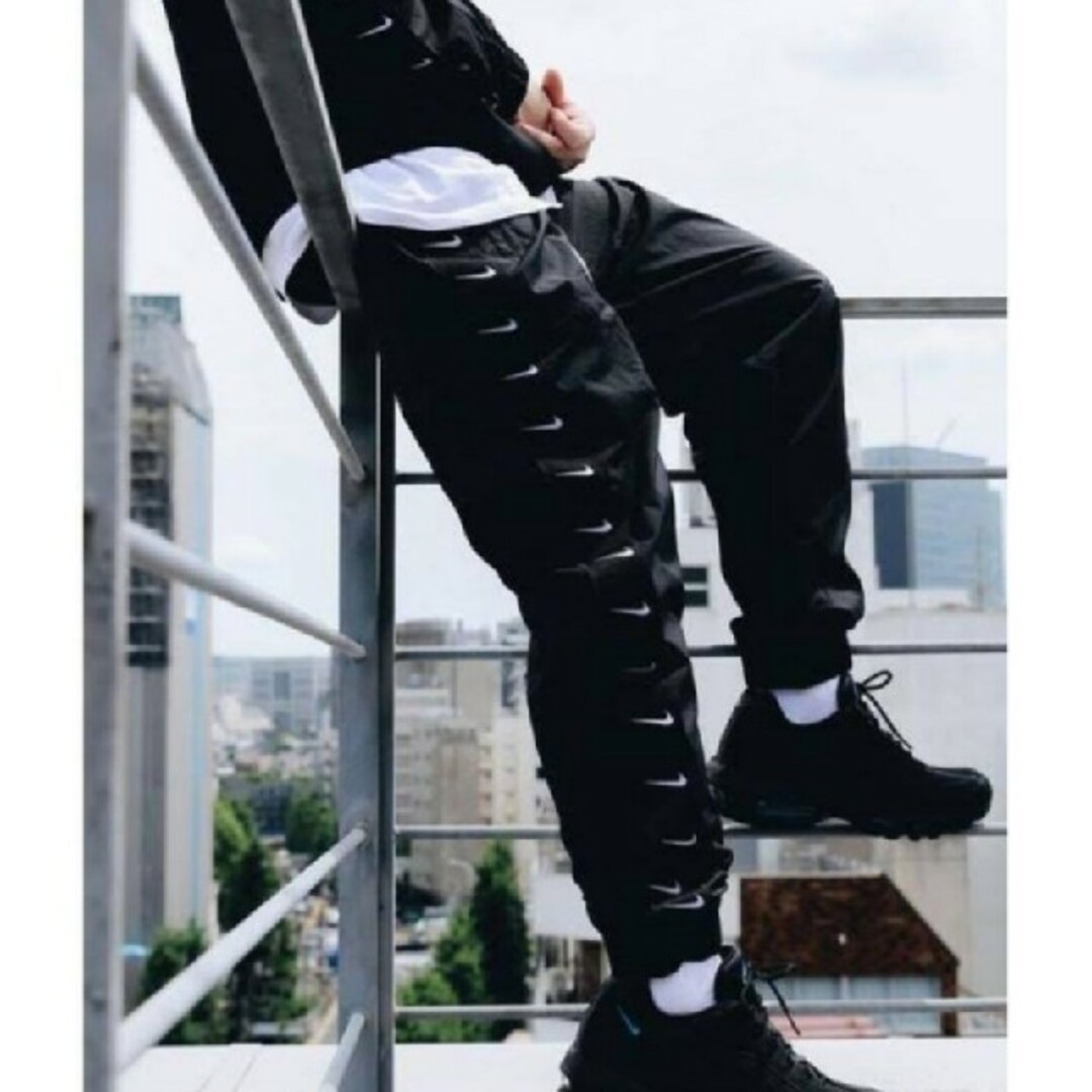 廃盤 NIKE ウーブン スウォッシュ パンツ ナイロン ブラック S | フリマアプリ ラクマ