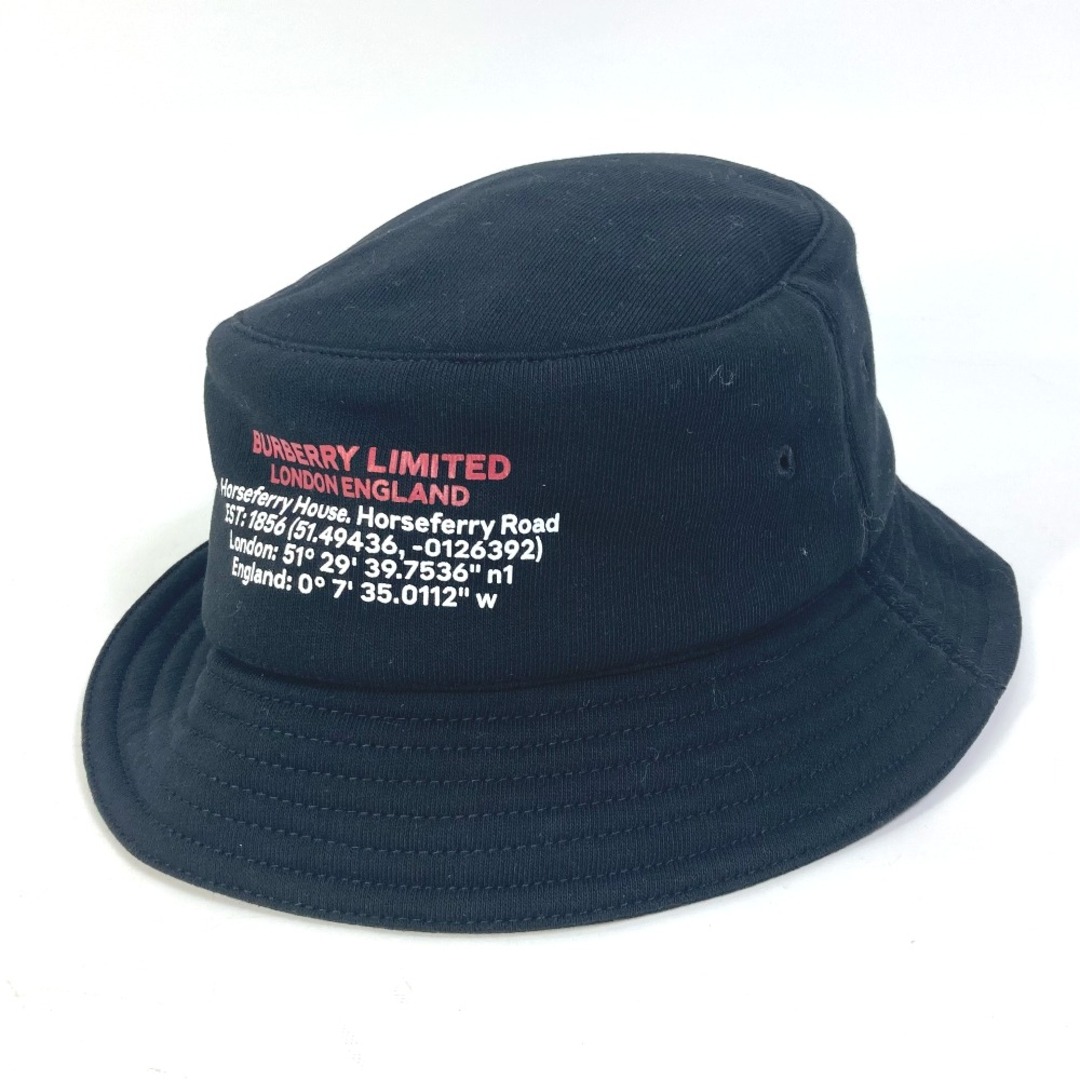 BURBERRY(バーバリー)のバーバリー BURBERRY ロゴ 8050066 ハット帽 帽子 バケットハット ボブハット バケットハット ハット コットン ブラック 美品 レディースの帽子(ハット)の商品写真