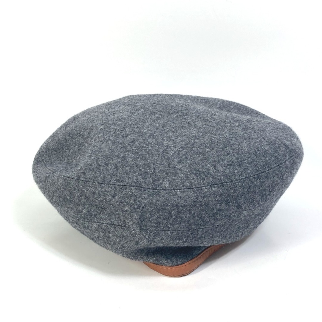Hermes(エルメス)のエルメス HERMES セリエボタン 帽子 ベレー帽 カシミヤ グレー 未使用 レディースの帽子(ハンチング/ベレー帽)の商品写真