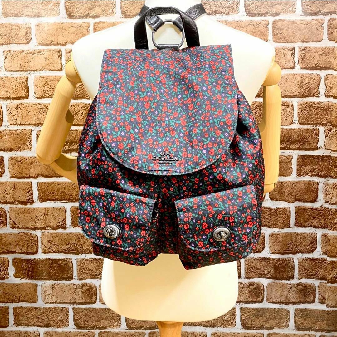 COACH - 美品!COACH 花柄 ターンロック リュック 6780の通販 by