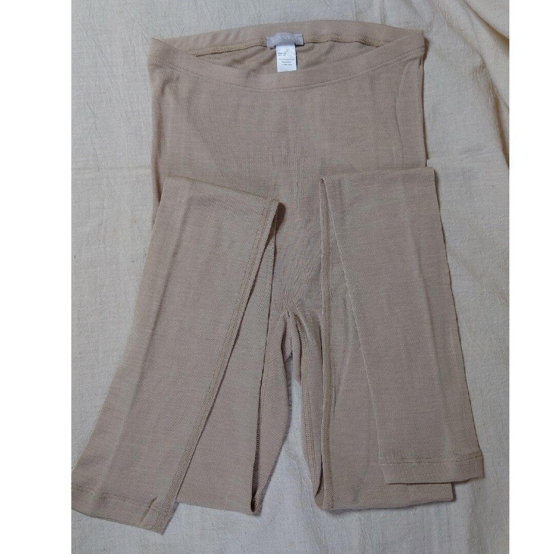 HANRO - 新品タグ付き 高級 ウール シルク レギンス ボトムス 秋冬 Sの