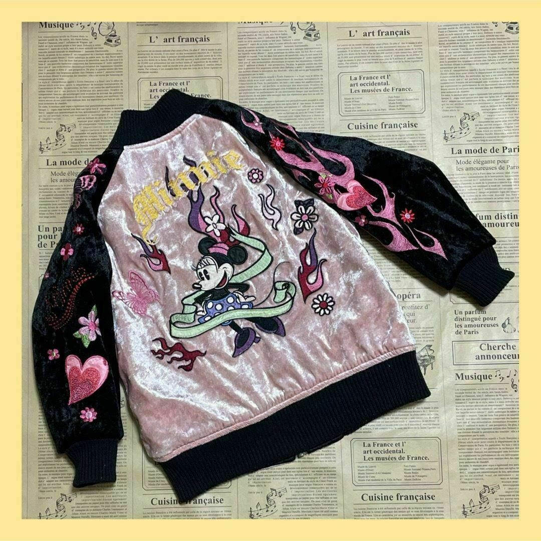 ☆ミニー☆スカジャン☆リバーシブル キッズ ディズニー 100-110cmの