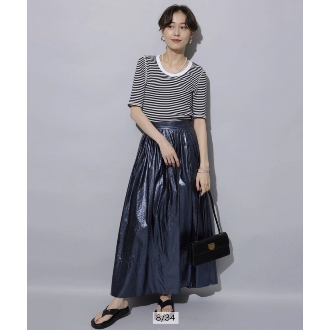 Arpege story 箔プリントスカート モカM 新品未使用-www.jaroudimedia.me