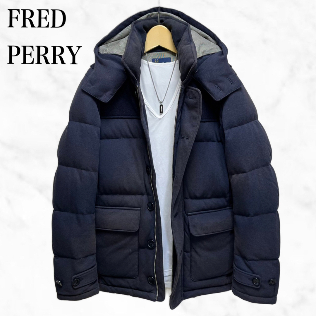 1112 FRED PERRY フレッドペリー ダウンジャケット L 紺