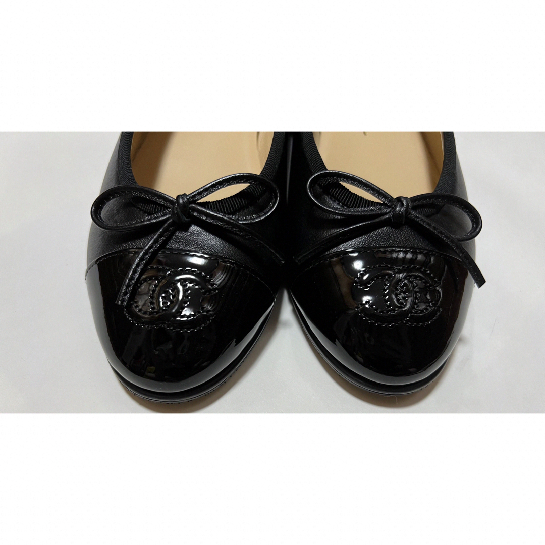 CHANEL シャネル バレリーナ ブラック フラットシューズ 35 CHANEL シャネル バレリーナ ブラック フラットシューズ 35