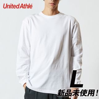 ユナイテッドアスレ(UnitedAthle)のTシャツ 長袖 5.6オンス 1.6インチリブ付き【5011-01】L ホワイト(Tシャツ/カットソー(七分/長袖))