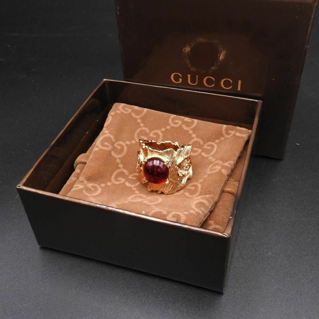 Gucci(グッチ)の【正規品】グッチ  インターロッキングG ゴールドメッキ リング 18号 レディースのアクセサリー(リング(指輪))の商品写真