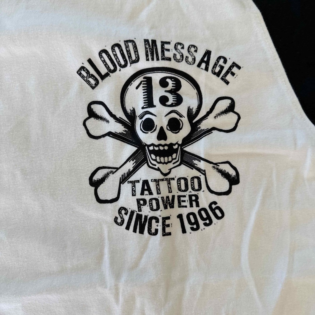 メンズロングTシャツ　BLOOD MESSAGE 1