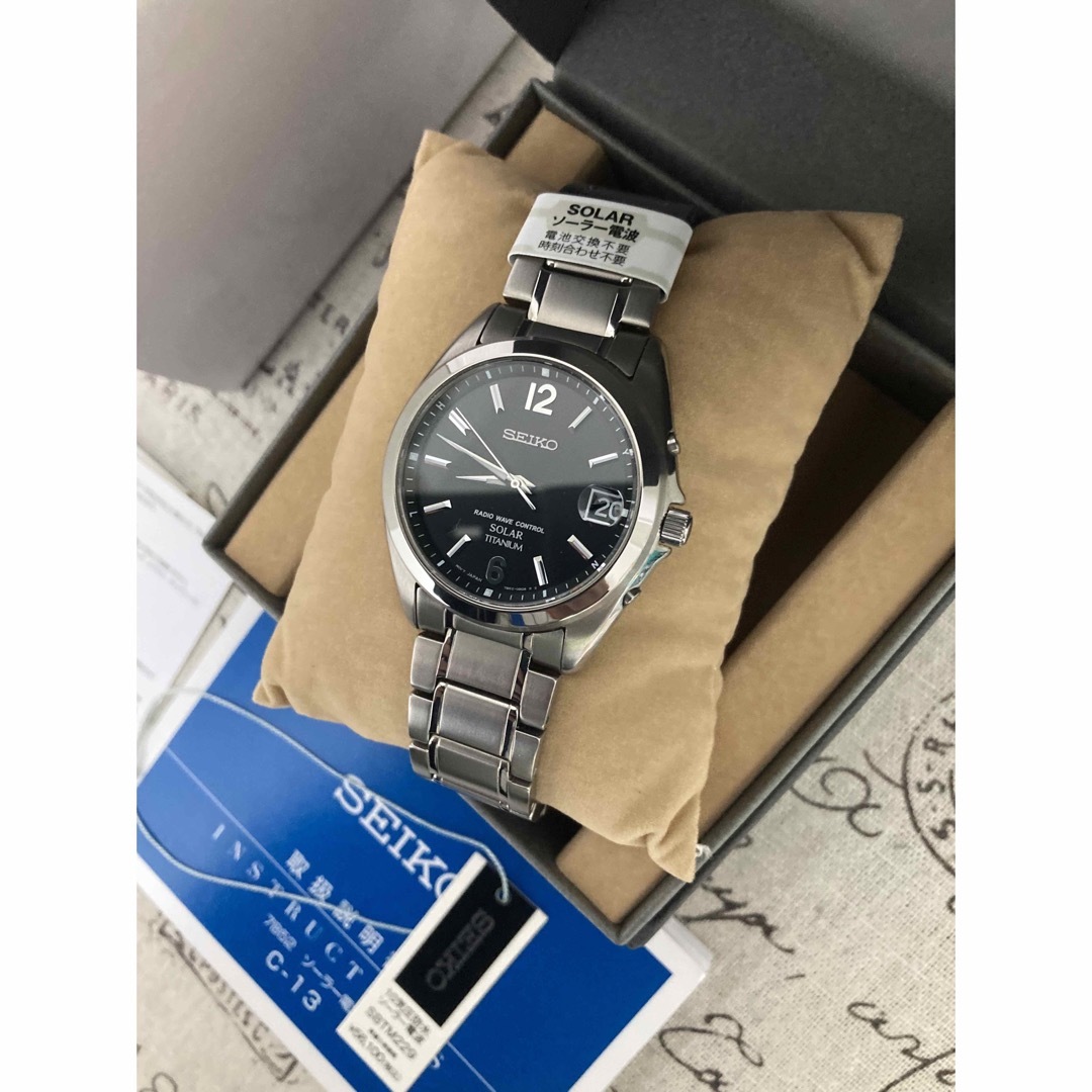 超美品！ SEIKO セイコー メンズ チタン  ソーラー電波 SBTM229 8