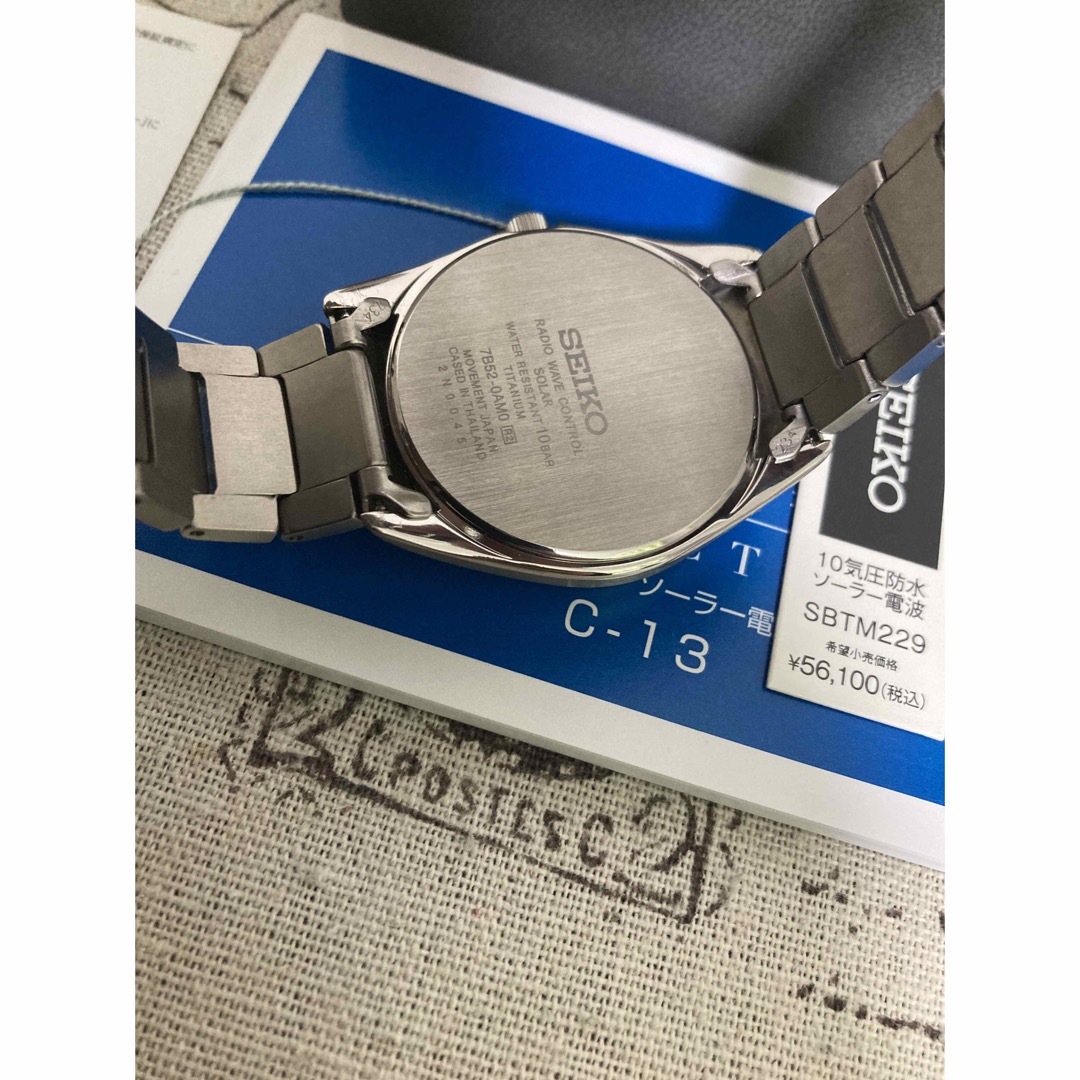 超美品！ SEIKO セイコー メンズ チタン  ソーラー電波 SBTM229 4