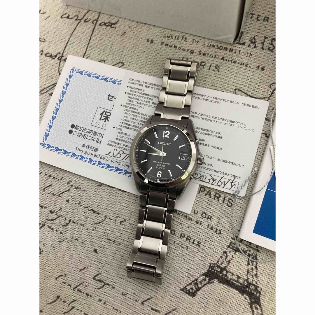 超美品！ SEIKO セイコー メンズ チタン  ソーラー電波 SBTM229 9