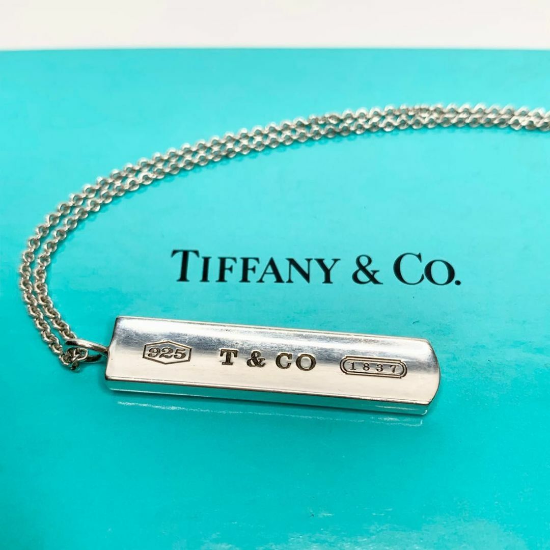 TIFFANY&Co. ティファニー ナローバー プレート 1837 ネックレス