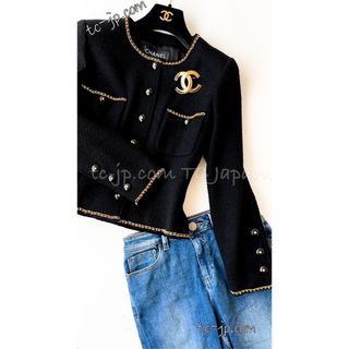 vintage CHANEL like ベロア ノーカラー ジャケット