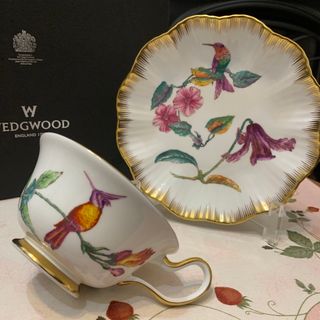 ウェッジウッド(WEDGWOOD)の未使用　ウェッジウッド  パラダイスガーデン　ティーカップ＆ソーサー　ピオニー(食器)