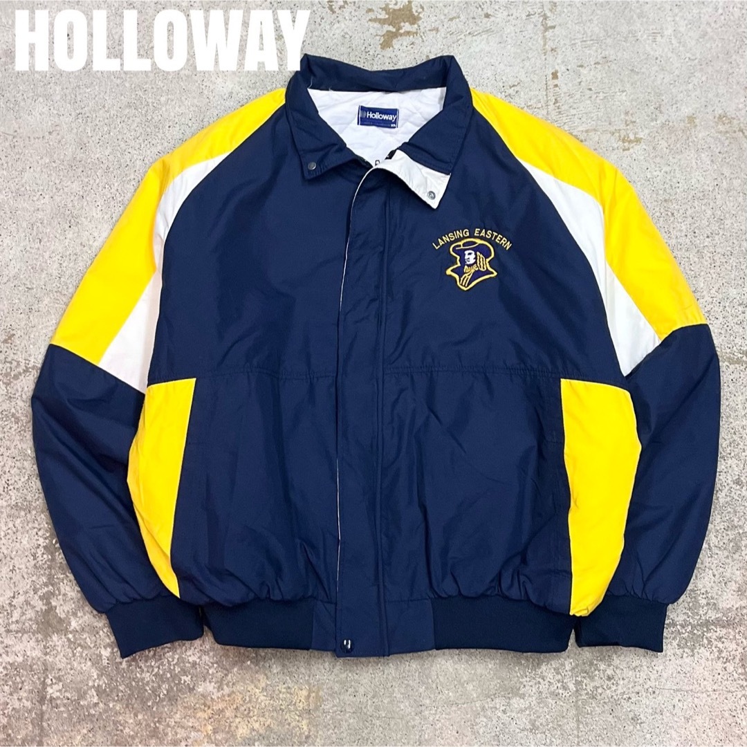 90s USA製　HOLLOWAY ウォームアップジャケット　ナイロンジャケット