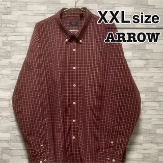 Arrow USA製 ドレスシャツ 墨黒 ポリシャツ ポリコットン M