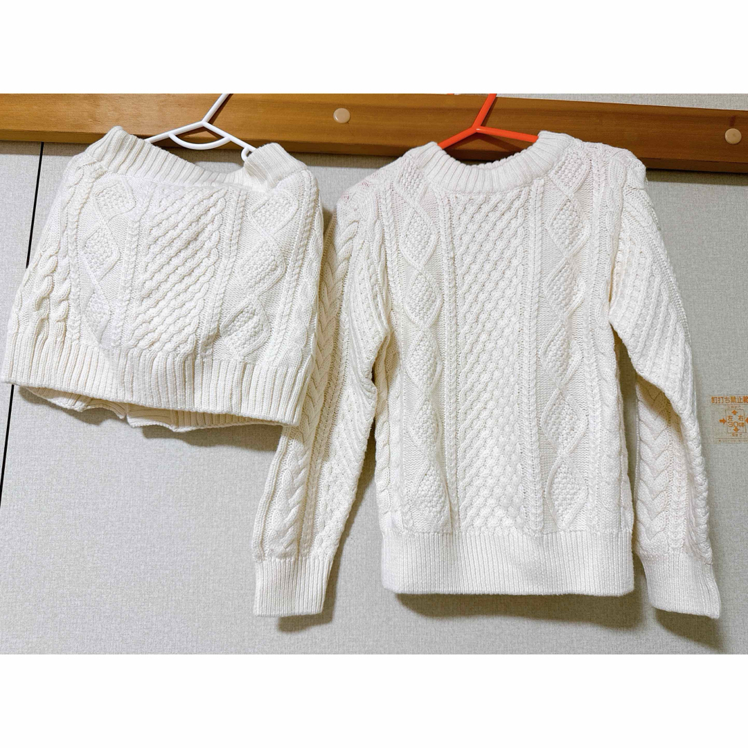 apres les cours(アプレレクール)のセットアップ / 110cm キッズ/ベビー/マタニティのキッズ服女の子用(90cm~)(ニット)の商品写真