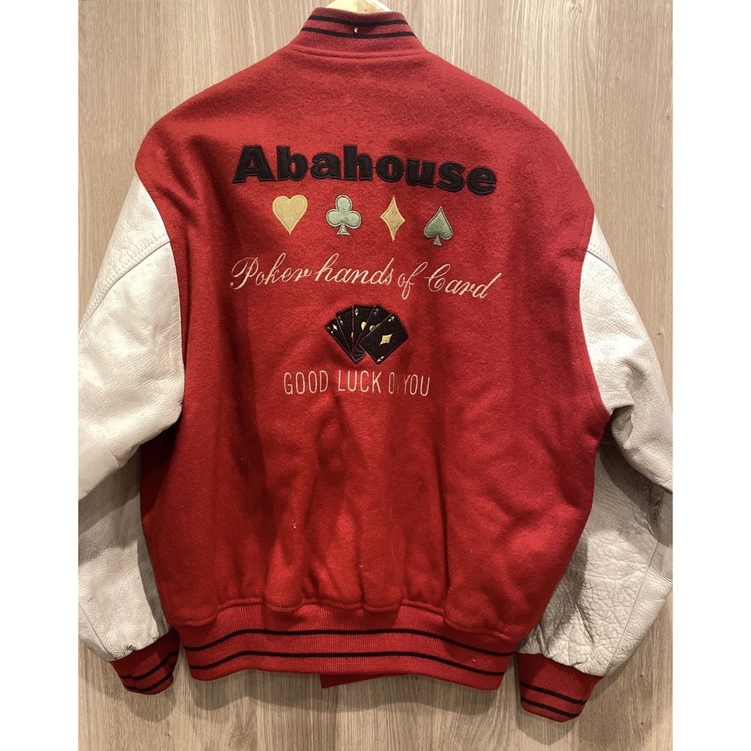 ABAHOUSE(アバハウス)の80's ABAHOUSE アバハウス トランプ柄 フルデコ セミデコスタジャン メンズのジャケット/アウター(スタジャン)の商品写真