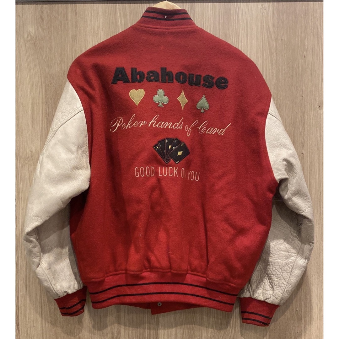 ABAHOUSE(アバハウス)の80's ABAHOUSE アバハウス トランプ柄 フルデコ セミデコスタジャン メンズのジャケット/アウター(スタジャン)の商品写真