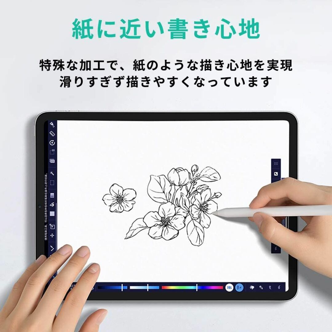 【色: 着脱式】YMYWorld ペーパーテクスチャ フィルム 着脱式 iPad 5