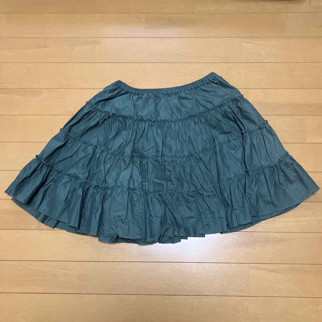 しまむら(シマムラ)のフリルスカート　モスグリーン レディースのスカート(ひざ丈スカート)の商品写真