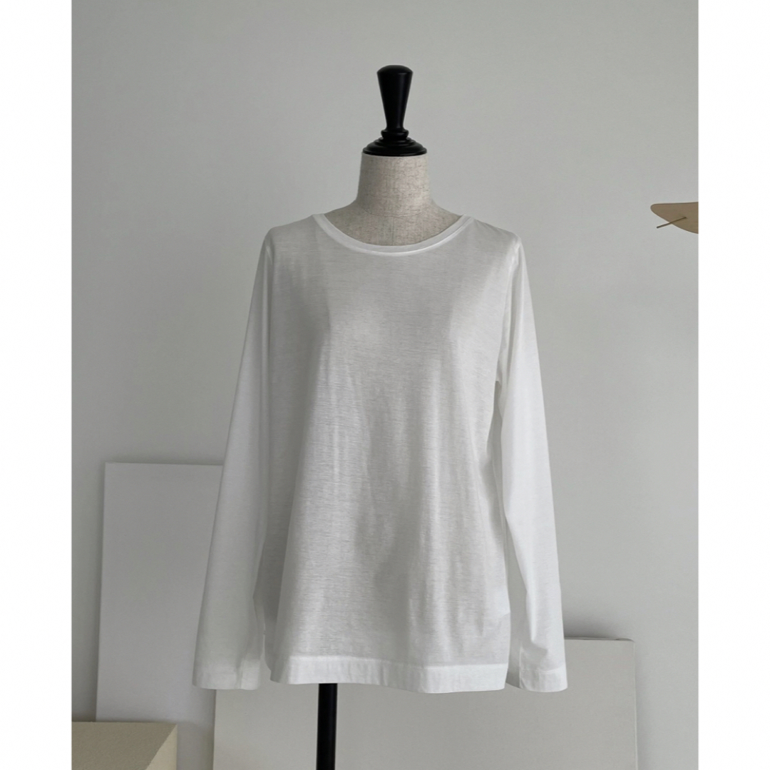 ARGUE(アギュー)のargue ARGUE シアー　ロングTシャツ　White‼︎ レディースのトップス(Tシャツ(長袖/七分))の商品写真