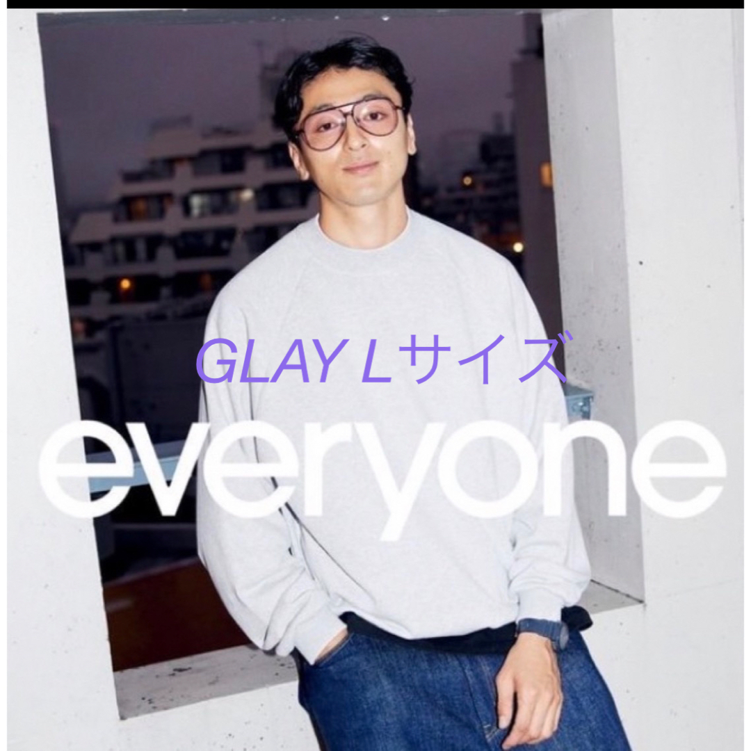 everyone COTTON CREW NECK アッシュ ヘザー グレー L