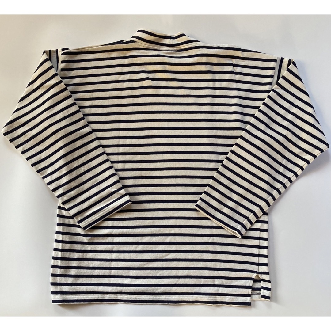 ORCIVAL×SHIPS/別注 モックネックカットソー 4 ホワイト×ブラック-
