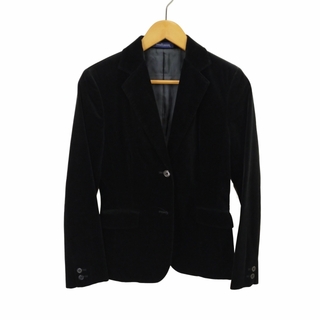 美品 ニューヨーカー シンプルで格好いい七分袖テーラードジャケット 黒 11号