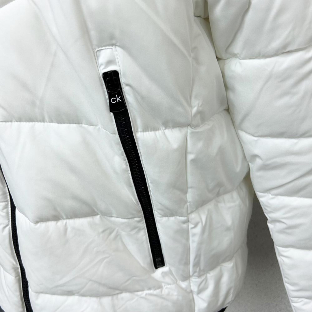 新品 CALVIN KLEIN 中綿メンズ ダウンジャケット ホワイト Lサイズ