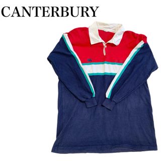 カンタベリー(CANTERBURY)の【CANTERBURY】古着　ポロシャツ ネイビー　カンタベリー　トップス　(ポロシャツ)