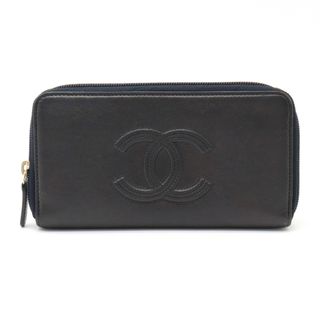 シャネル(CHANEL)のシャネル ココマーク ラウンドファスナー 長財布 レザー （12360485）(財布)