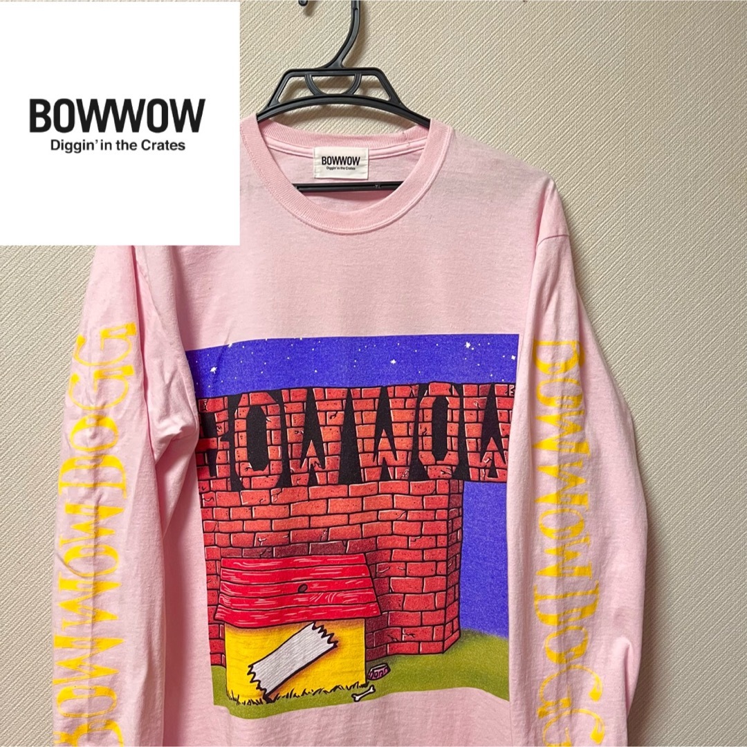 BOWWOW l/s Tshirt Pink メンズのトップス(Tシャツ/カットソー(七分/長袖))の商品写真