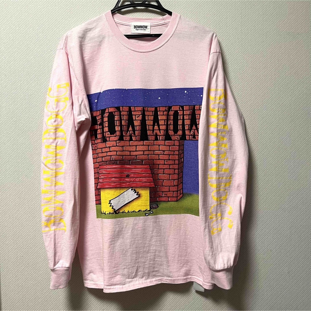 BOWWOW l/s Tshirt Pink メンズのトップス(Tシャツ/カットソー(七分/長袖))の商品写真