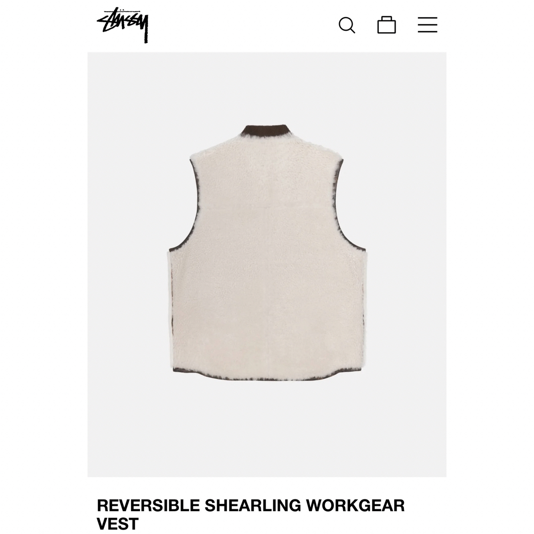 STUSSY(ステューシー)のSTUSSY REVERSIBLE SHEARLING WORKGEARVEST メンズのトップス(ベスト)の商品写真