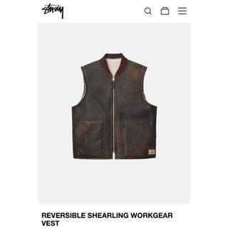 ステューシー(STUSSY)のSTUSSY REVERSIBLE SHEARLING WORKGEARVEST(ベスト)