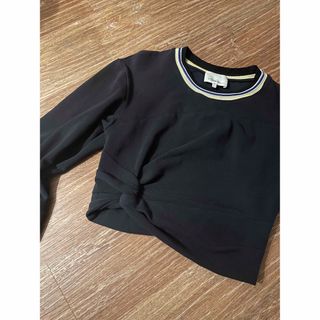 3.1phillipLim ブラック　ショート丈スウェット／トップス