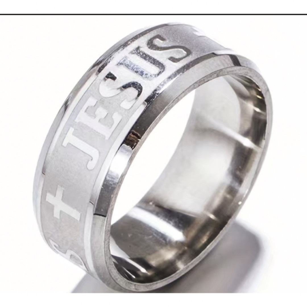 高級クロス　リング　ステンレス　指輪　鋼製　18k  サイズ9号 レディースのアクセサリー(リング(指輪))の商品写真