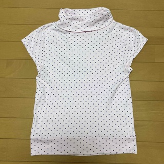 Tシャツ　ピンク×ネイビー　ドット柄(Tシャツ(半袖/袖なし))