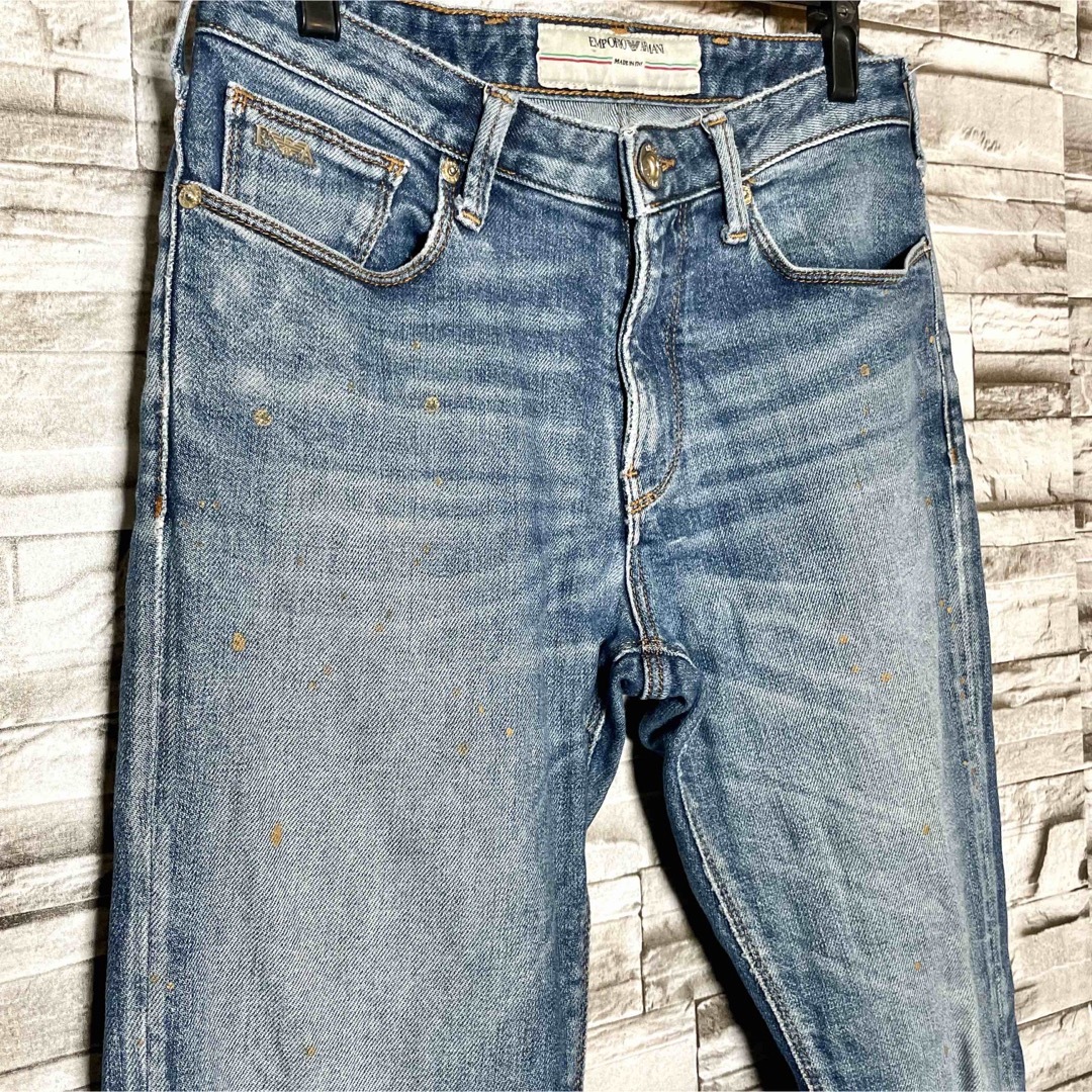 EMPORIO ARMANI made in ITALY ダメージジーンズ 29-
