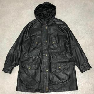 【デザイン抜群】TIM'S　90’s　ハンティングジャケット　レザー　XL