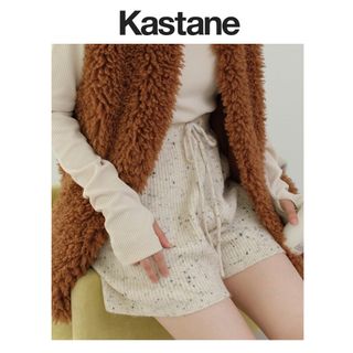 カスタネ(Kastane)の新品　Kastane  カスタネ　リブニットショートパンツ　ニットパンツ(ショートパンツ)