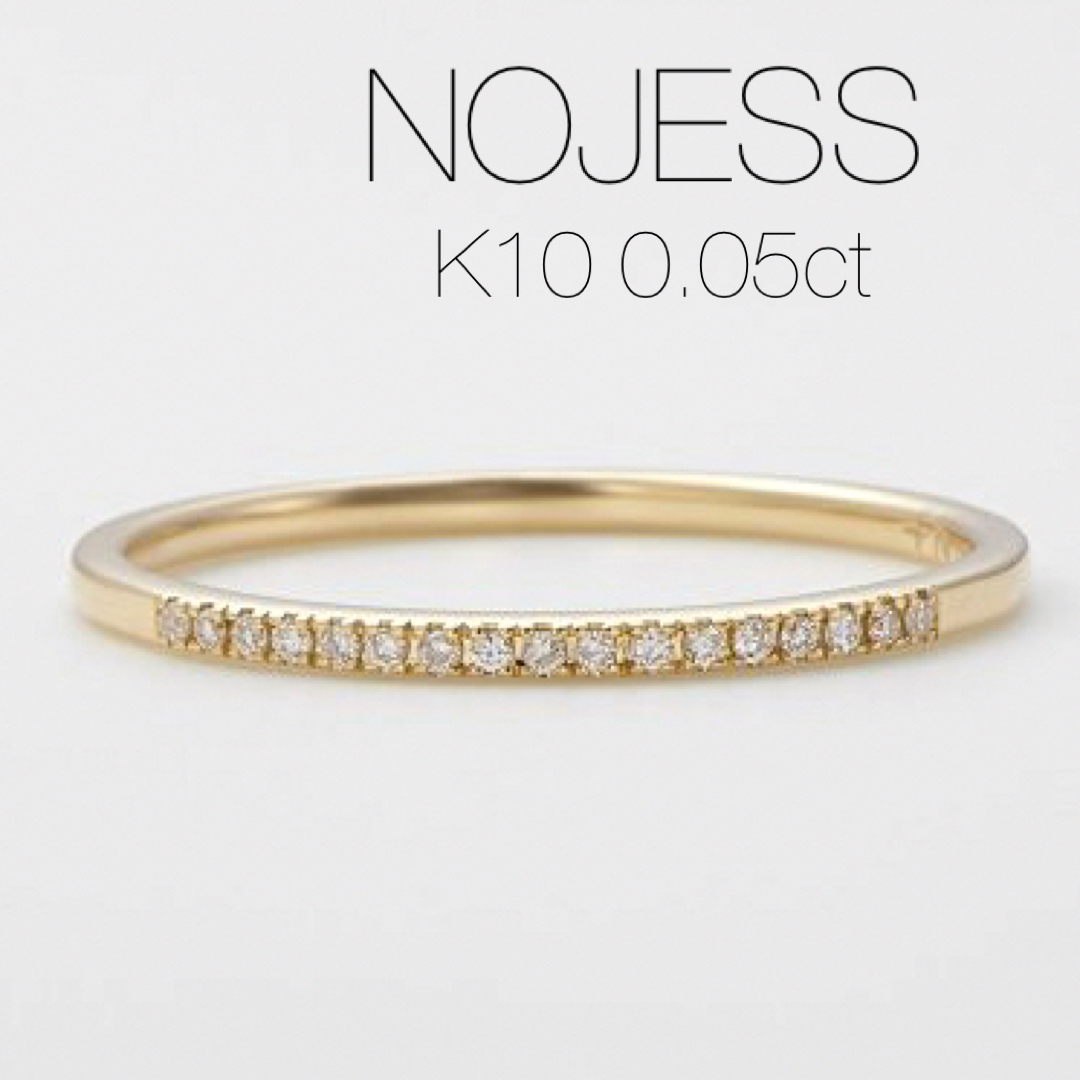 サイズ9号【NOJESS】K10ハーフエタニティリング/ダイヤモンド/0.05ct