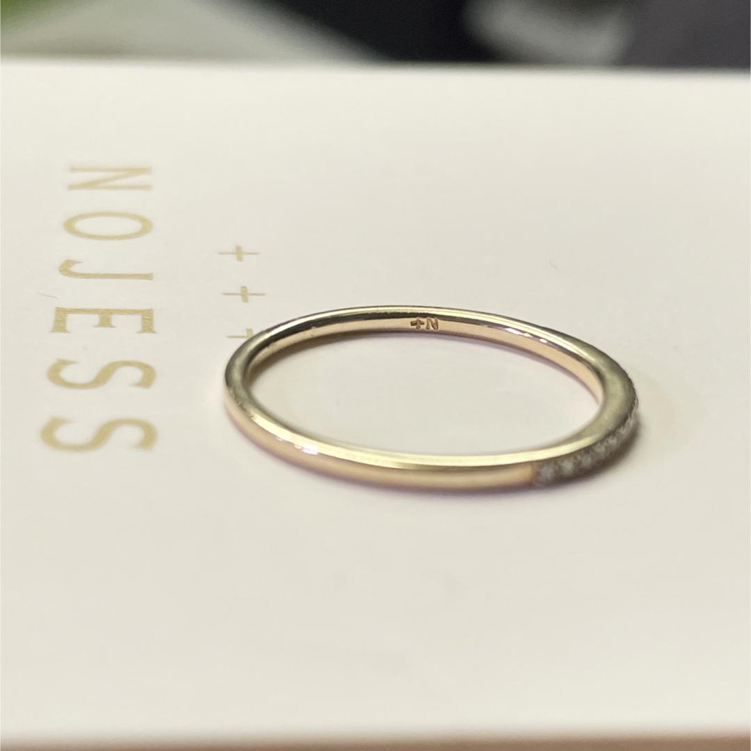 NOJESS】K10ハーフエタニティリング/ダイヤモンド/0.05ct NOJESS】K10ハーフエタニティリング/ダイヤモンド/0.05ct