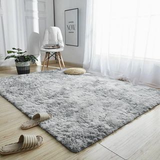 色: A:グレー】カーペット ラグマット 120x160cm 滑り止め付 洗えの ...