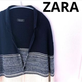 ZARA - ZARA コントラストシェニールカーディガン Mサイズ 目黒蓮着用