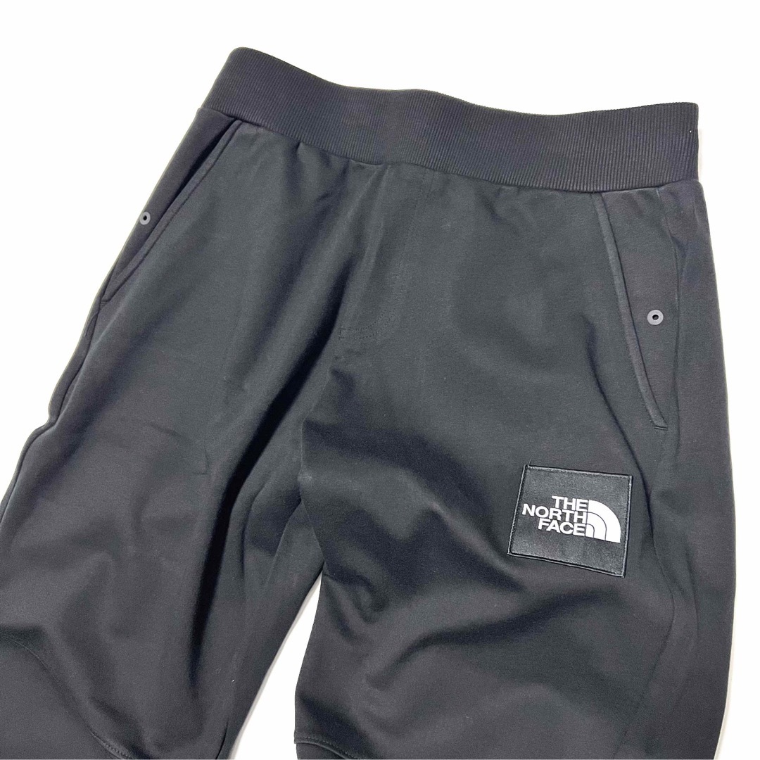 THE NORTH FACE(ザノースフェイス)のM 海外限定 ノースフェイス ボックス ロゴ ワッペン スウェットパンツ 黒 メンズのパンツ(その他)の商品写真