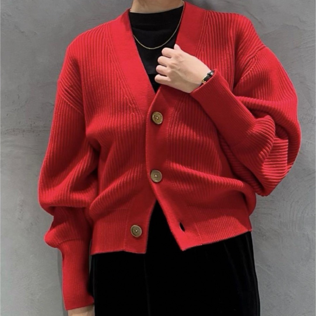 美品 CABaN コットンカシミヤ ローゲージ Vネックカーディガン 47300-
